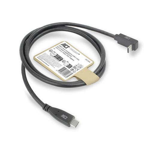 USB 3.0 10Gbps 60W USB Type-C (straight) to USB Type-C (up/down angled) Cable 1meter