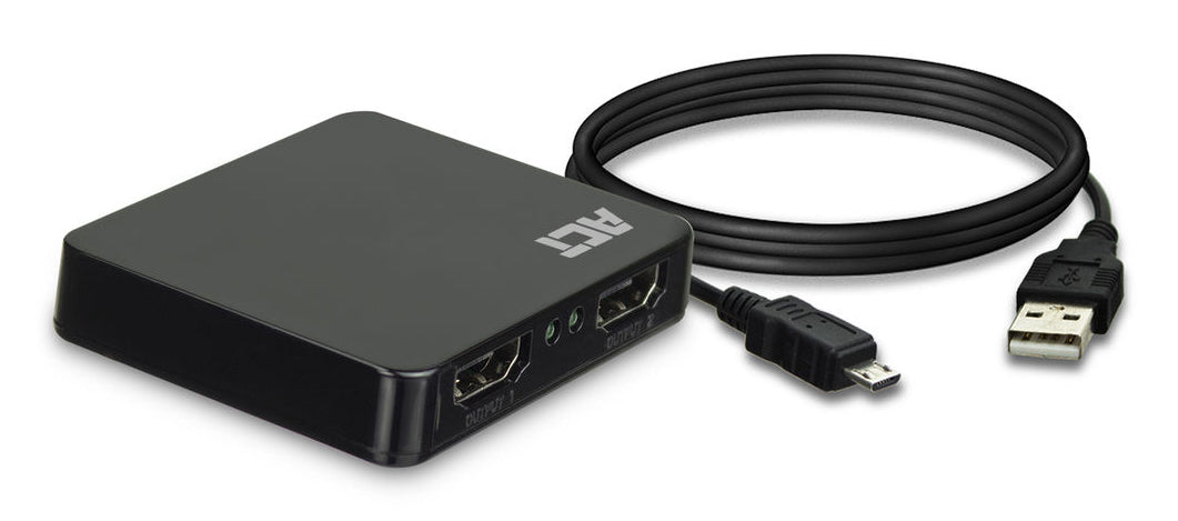 1 x 2 HDMI splitter 4K@30Hz USB powered