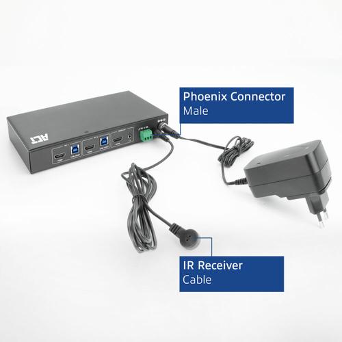 ACT 2-Poorts HDMI 4K@60Hz KVM switch, USB 3.2 Gen1 (USB 3.0)