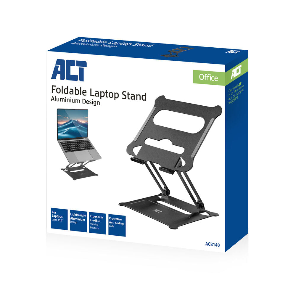 Foldable laptop stand aluminium stepless height adjustment