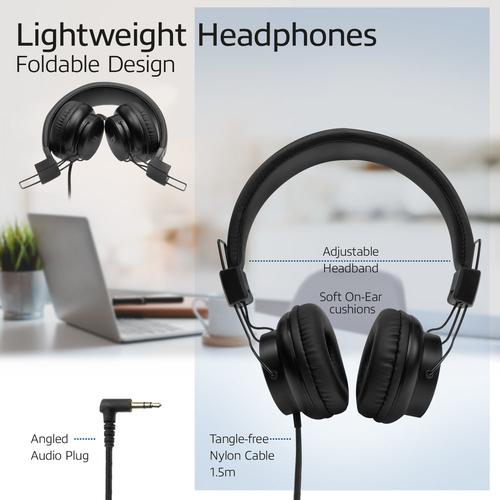 ACT Opvouwbare stereo hoofdtelefoon met 3,5mm audio-aansluiting