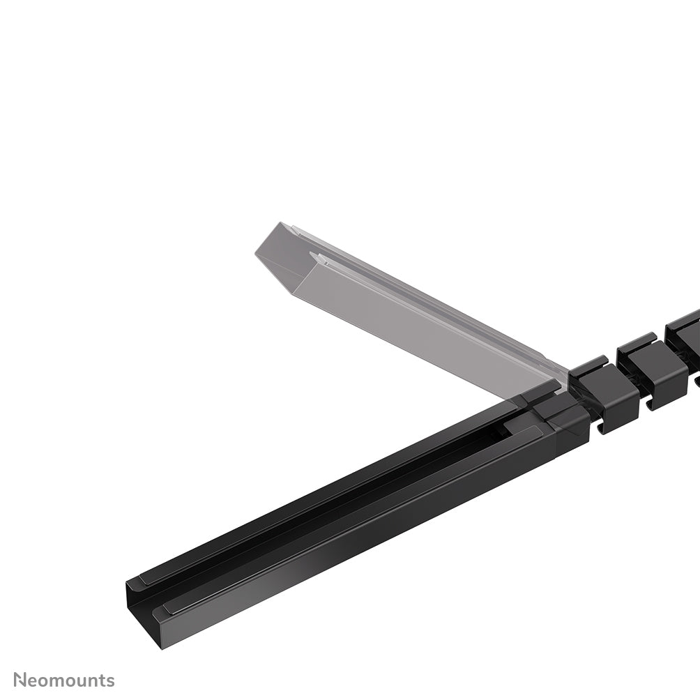 Neomounts Cable Spine Organizer for sit/stand desk frames screw mounted magnetic channel black