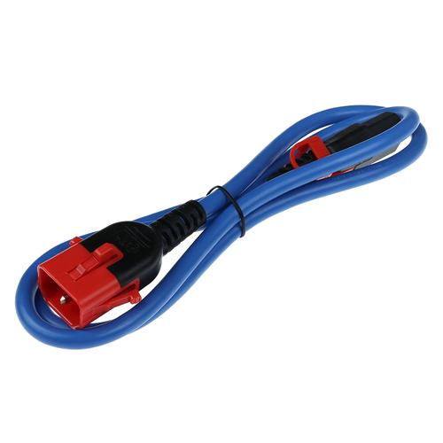 ACT Netsnoer C13 IEC Lock+ - C14 IEC Lock Dual Locking blauw 1,5 m, PC3621