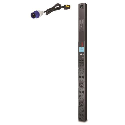 APC Rack PDU AP8858EU3 - Metered, ZeroU, 16A, 230V, (18x) C13 & (2x) C19, IEC 309 16A stekker