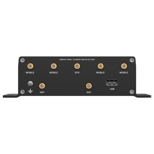 Teltonika ATRM50 5G Router for Transportation, Ultra-High Cellular Speeds, M12 CONNECTORS, DUAL SIM & eSIM, EN 45545-2 and EN 50155, PSU not included draadloze router Gigabit Ethernet Dual-band (2.4 GHz / 5 GHz) Zwart