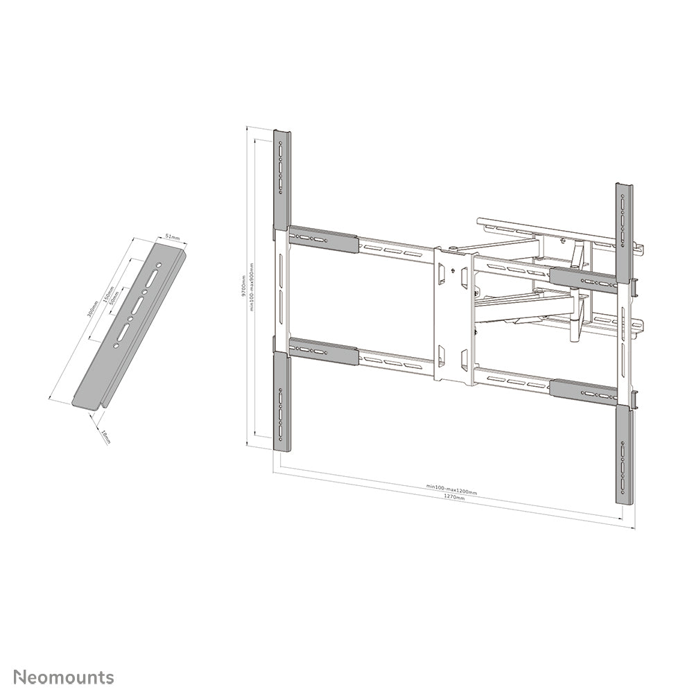 Neomounts VESA extension kit for WL40S-950BL18 (VESA 1200X900)