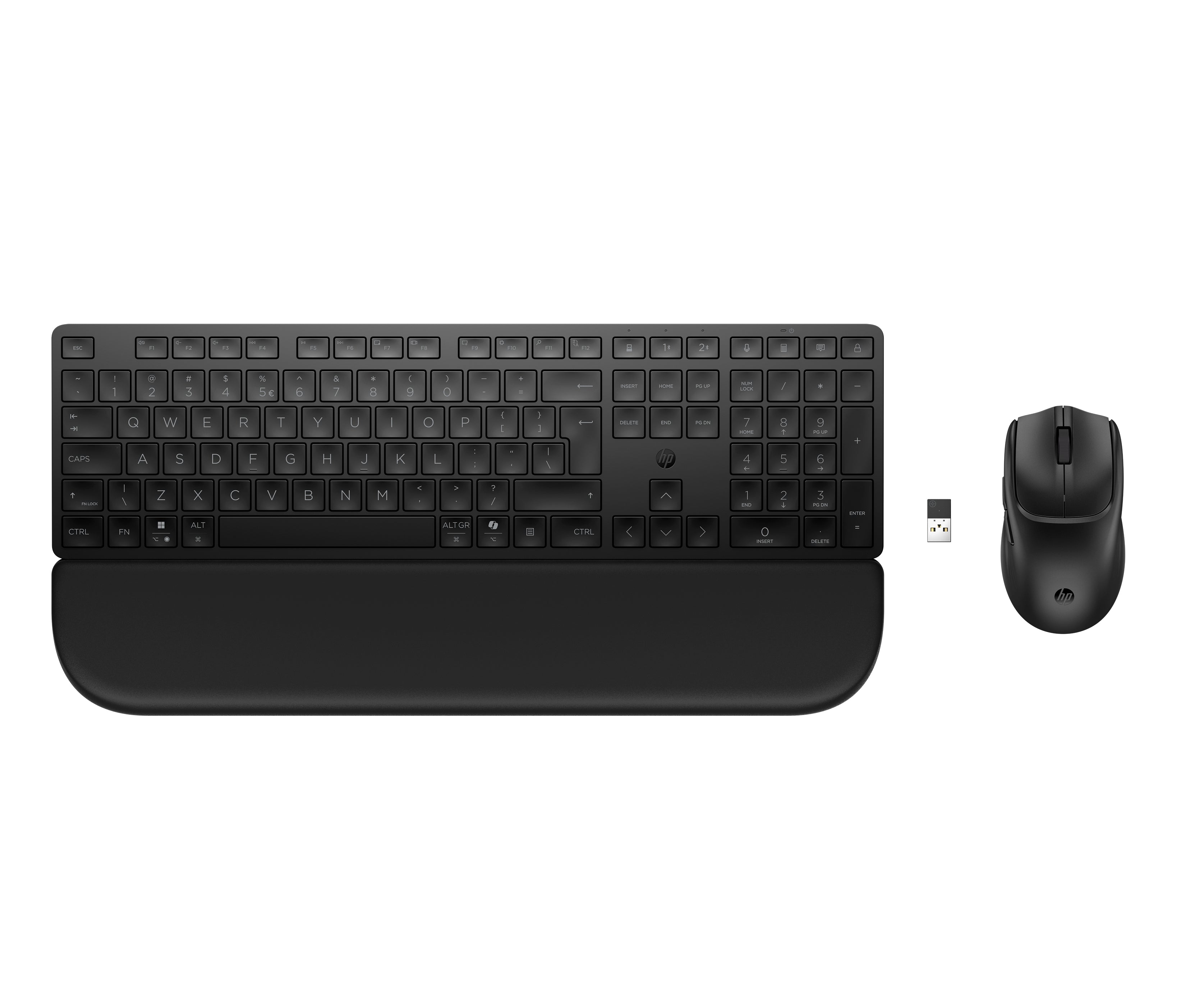 HP Multi-Device Dual-Mode Mouse and Keyboard Combo with Palm Rest 585CHP Multi-Device Dual-Mode Mouse and Keyboard Combo with Palm Rest 585CEURO