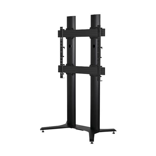 MODE-AL - Premium Freestanding Single Screen Twin Column UC Stand -(VESA 900 x 800) - 2m Black