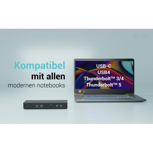 i-tec USB-C Intelligent Triple Display Docking Station + Power Delivery 100W