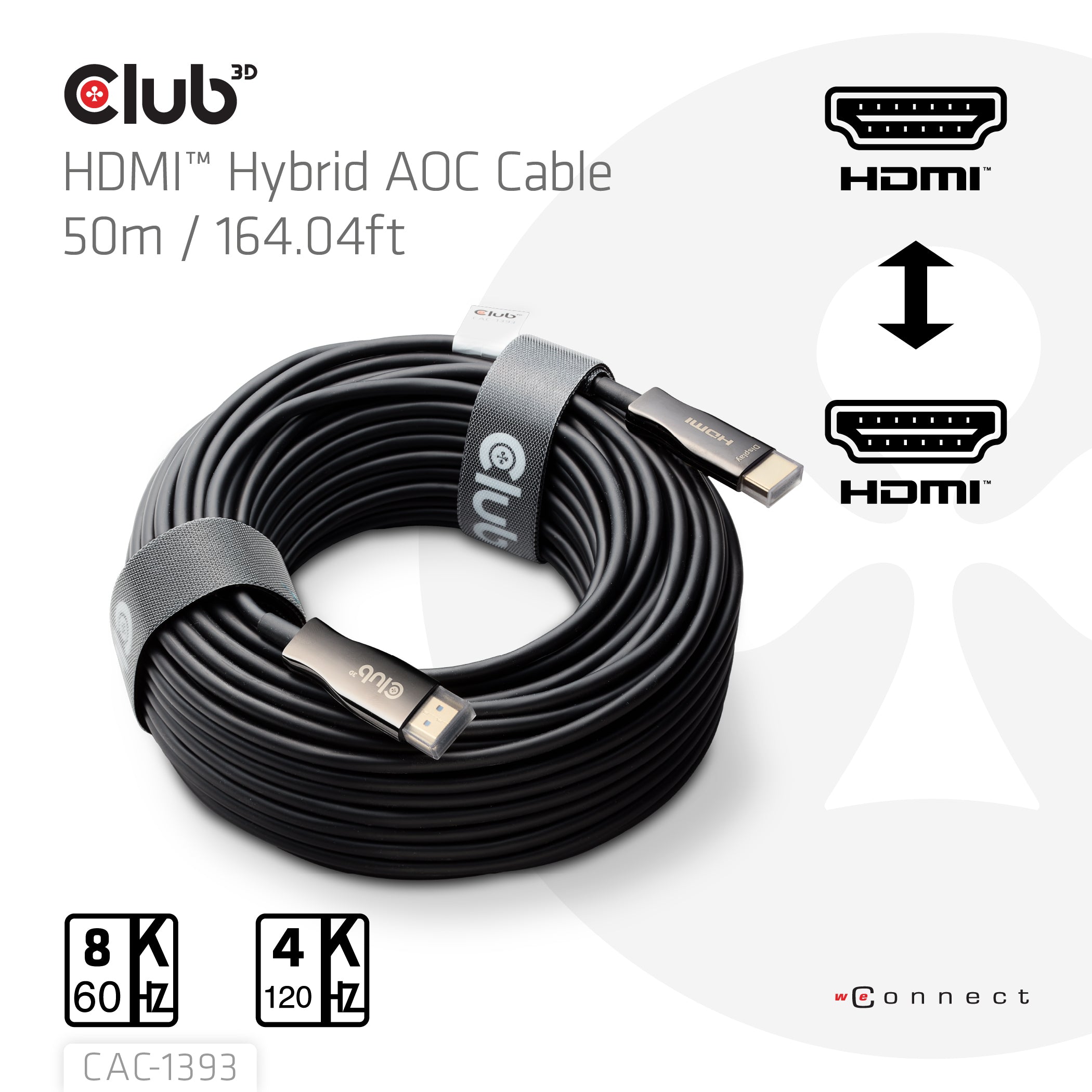 HDMI# HYBRID AOC CABLE 8K60HZ/4K120HZ 50M / 164.04FT