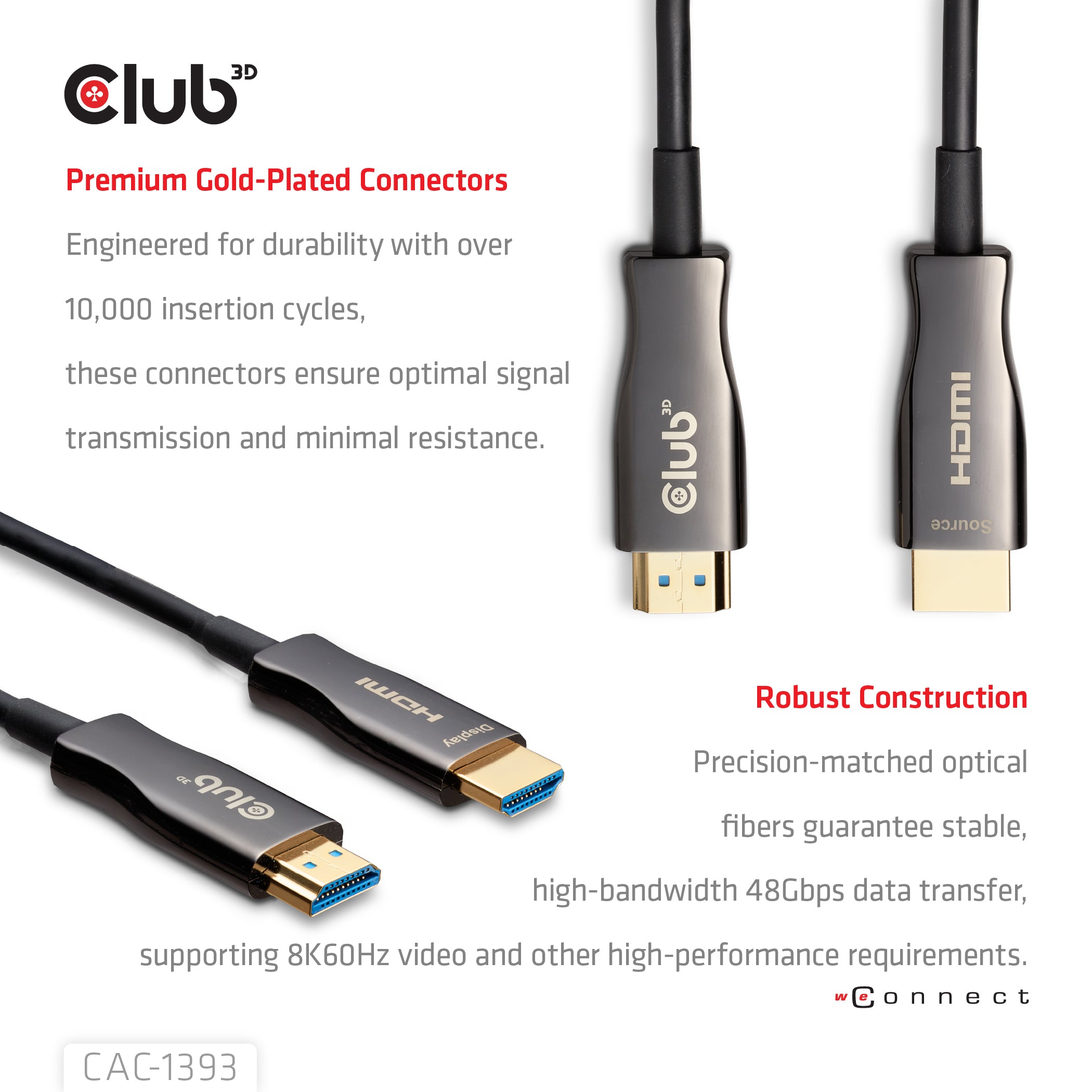HDMI# HYBRID AOC CABLE 8K60HZ/4K120HZ 50M / 164.04FT