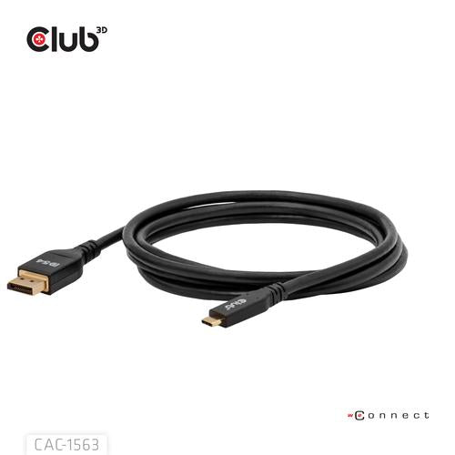 CLUB3D CAC-1563 USB-C® to DisplayPort™ 2.1 DP54 Bi-Directional Cable 8K120Hz 2m / 6.6ft