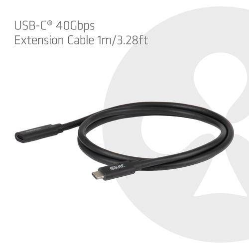 CLUB3D USB-C® 40 Gbps verlengkabel 1 m/3,28 ft