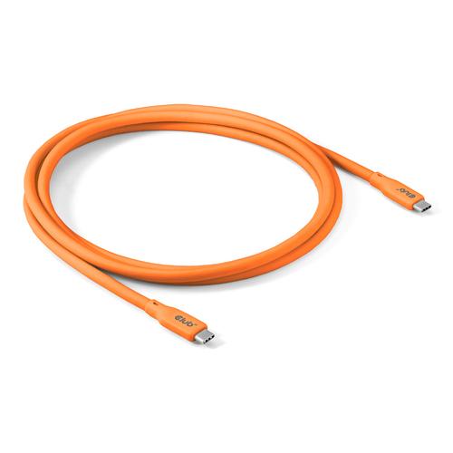 CLUB3D USB C oplaadkabel Oranje