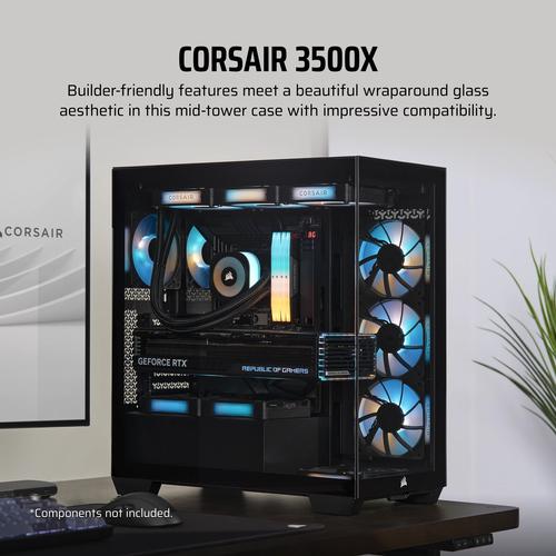 Corsair 3500X Midi Tower Zwart