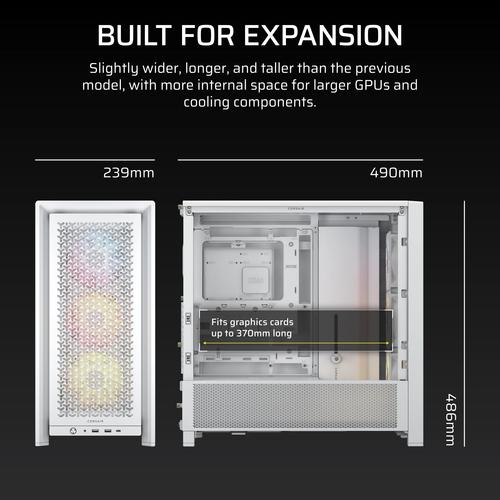 Corsair FRAME 4000D RS ARGB Midi Tower Wit