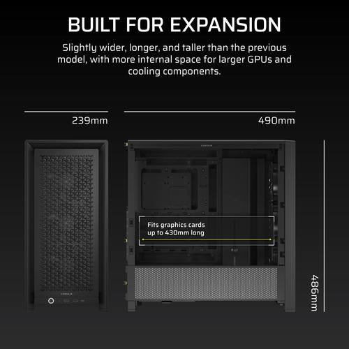 Corsair FRAME 4000D RS Midi Tower Zwart
