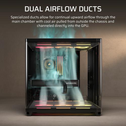 Corsair AIR 5400 LX-R RGB iCUE LINK Midi Tower Zwart