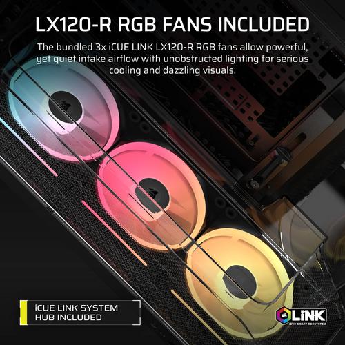 Corsair AIR 5400 LX-R RGB iCUE LINK Midi Tower Zwart