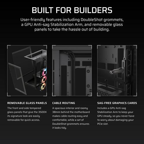 Corsair 3500X RS-R ARGB Midi Tower Zwart