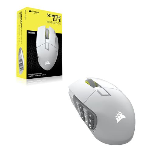 Corsair SCIMITAR ELITE WIRELESS SE muis Gamen Rechtshandig RF-draadloos + Bluetooth Optisch 33000 DPI