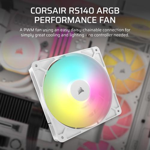 Corsair RS140 ARGB Computer behuizing Ventilator 14 cm Wit 1 stuk(s)