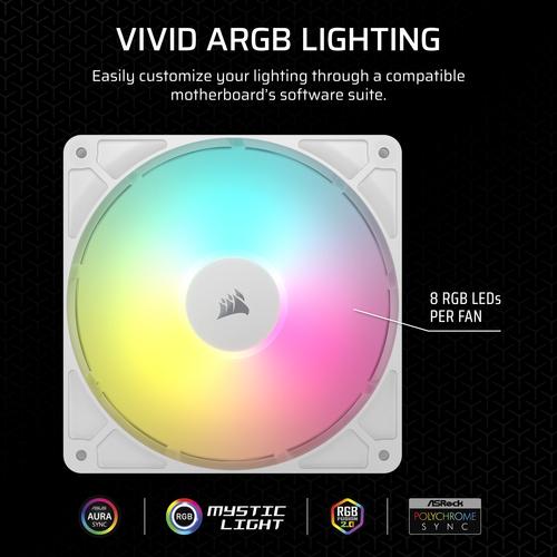 Corsair RS140 ARGB Computer behuizing Ventilator 14 cm Wit 1 stuk(s)
