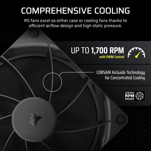 Corsair RS140 Computer behuizing Ventilator 14 cm Zwart 1 stuk(s)