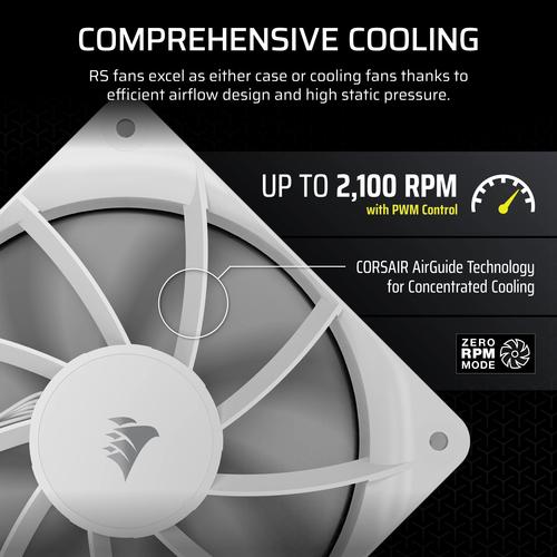 Corsair RS120 Computer behuizing Ventilator 12 cm Wit 1 stuk(s)