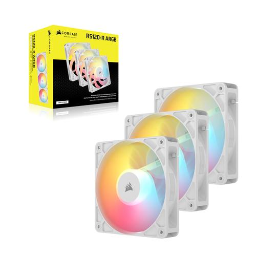 CORSAIR RS120-R ARGB White 120mm ARGB Fan Triple Pack