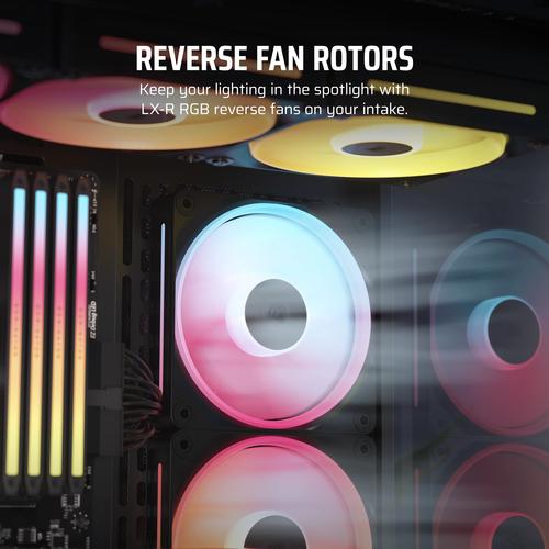 Corsair iCUE LINK LX120-R RGB Computer behuizing Ventilator 12 cm Zwart 1 stuk(s)