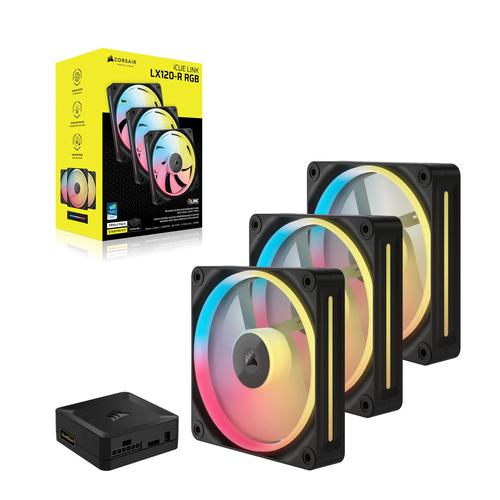 Corsair iCUE LINK LX120-R RGB Computer behuizing Ventilator 12 cm Zwart 3 stuk(s)