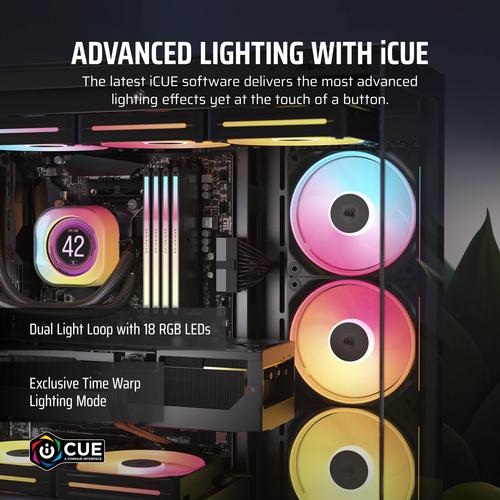 Corsair iCUE LINK LX120-R RGB Computer behuizing Ventilator 12 cm Zwart 3 stuk(s)