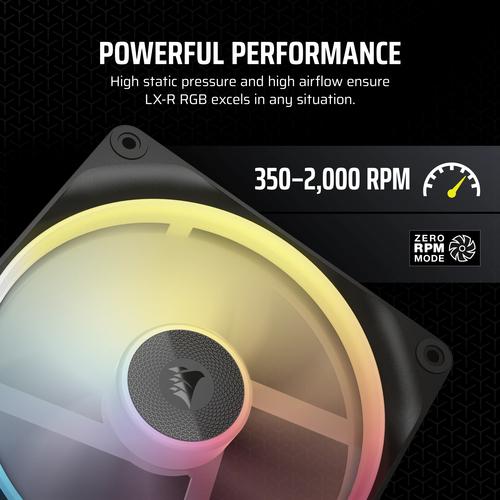 Corsair iCUE LINK LX140-R RGB Computer behuizing Ventilator 14 cm Zwart 1 stuk(s)