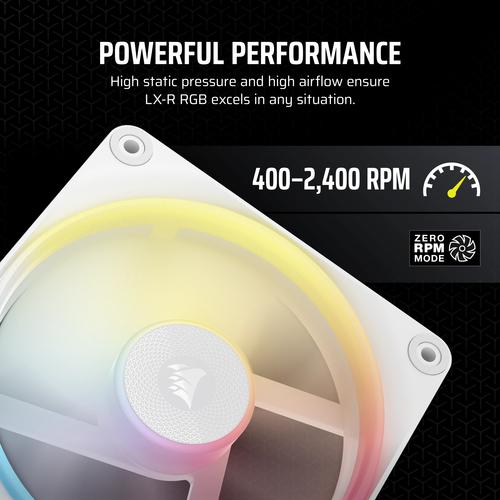 Corsair iCUE LINK LX120-R RGB Computer behuizing Ventilator 12 cm Wit 1 stuk(s)