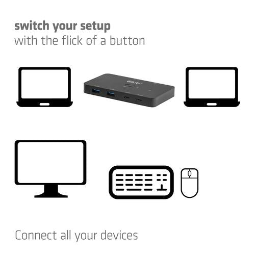 CLUB3D CSV-2512 KVM-switch Zwart