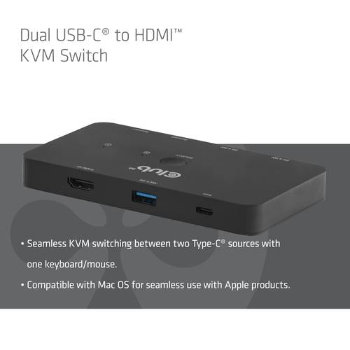 CLUB3D CSV-2512 KVM-switch Zwart
