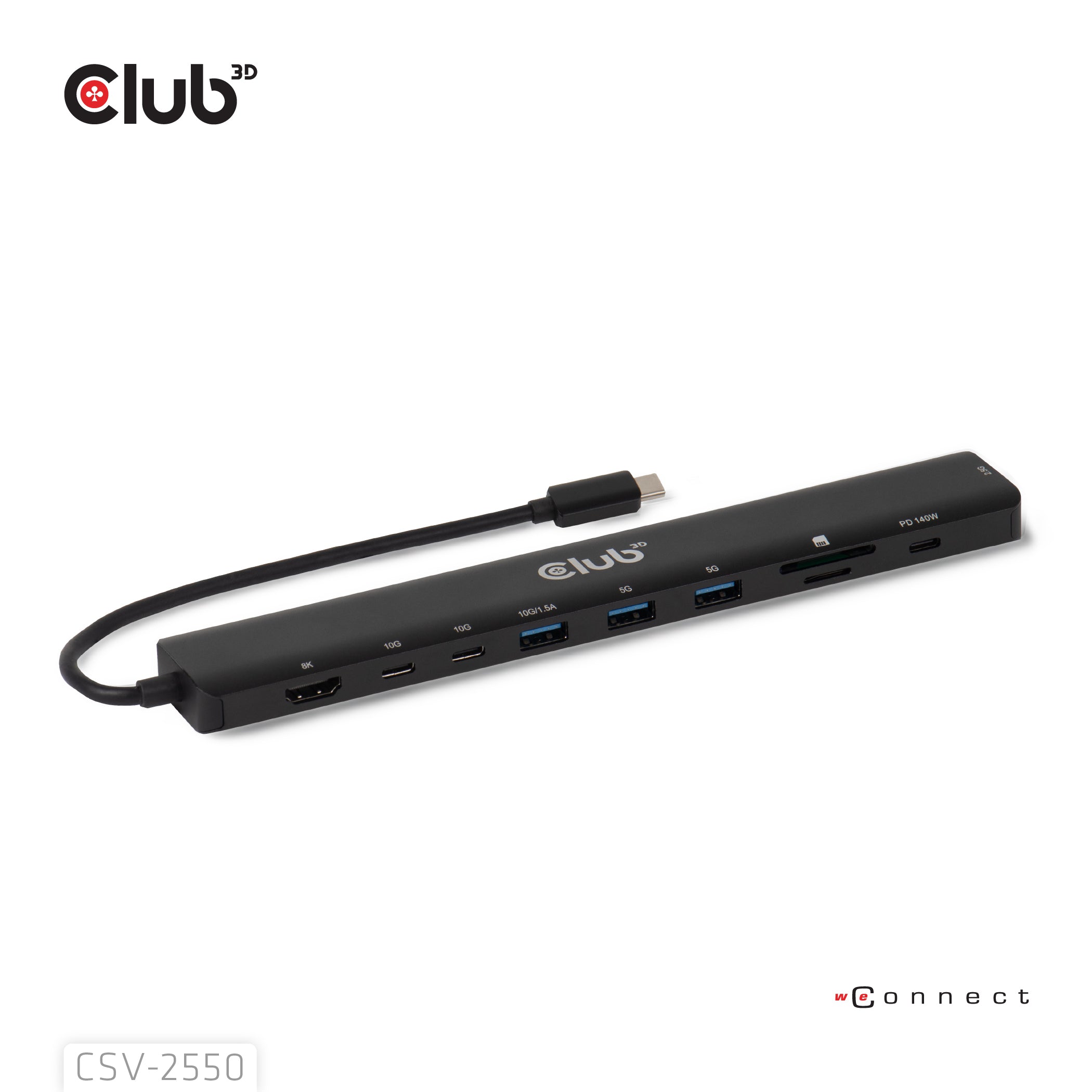 10-1 PORTABLE DOCK USB TYPE-C(R) 10GBPSTO HDMI# 8K30HZ PD3.1 MAX.140WATT