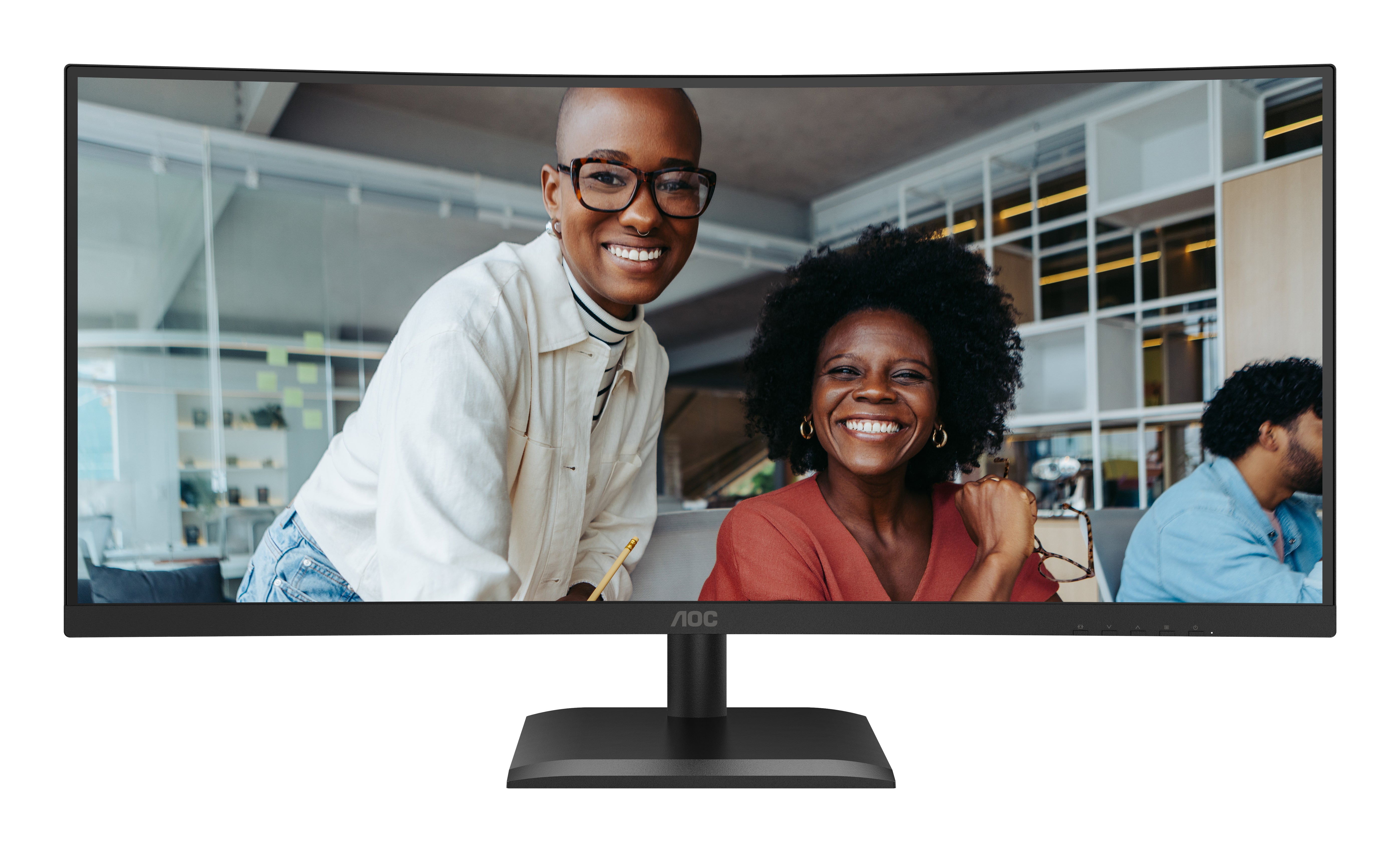 CU34E4CV 34 inch DOCK VA CURVED UWQHD 1 MS 3440X1440120HZ WID 21/9 USB-C - DP-HDMI LAN RJ45 4XUSB 3.2 BRIGHTNESS 350 CD/M*2 D CONTRASTRATIO50M:1 VIEWING ANGL
