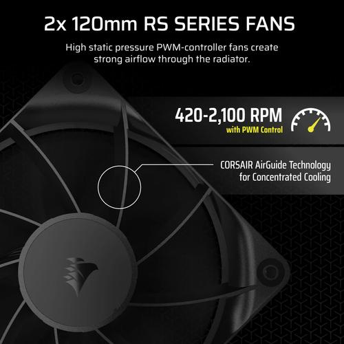 Corsair Nautilus 240 RS Moederbord Alles-in-één vloeistofkoeler Zwart