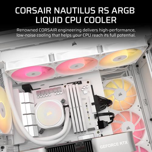 Corsair Nautilus 240 RS ARGB Liquid Processor Alles-in-één vloeistofkoeler Wit 1 stuk(s)