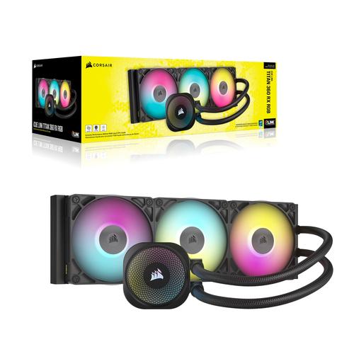 Corsair iCUE LINK TITAN RX RGB Processor Alles-in-één vloeistofkoeler 12 cm Zwart 1 stuk(s)