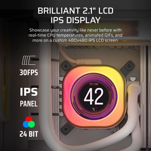Corsair iCUE LINK TITAN 360 RX LCD Processor Luchtkoeler 12 cm Zwart 1 stuk(s)