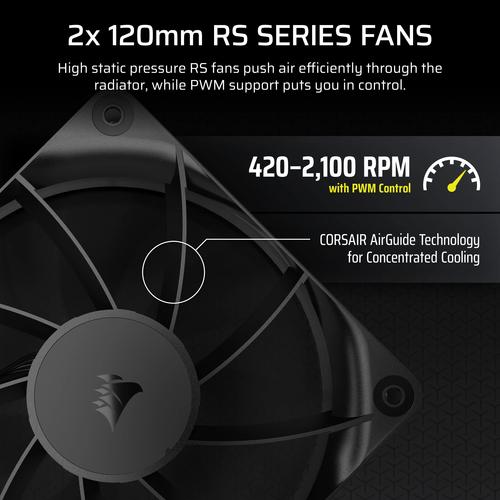 Corsair Nautilus 240 RS LCD Processor Alles-in-één vloeistofkoeler 12 cm Zwart 1 stuk(s)