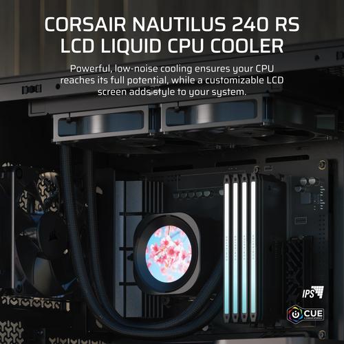 Corsair Nautilus 240 RS LCD Processor Alles-in-één vloeistofkoeler 12 cm Zwart 1 stuk(s)