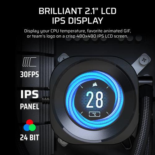 Corsair Nautilus 240 RS LCD Processor Alles-in-één vloeistofkoeler 12 cm Zwart 1 stuk(s)
