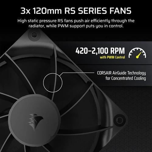 Corsair Nautilus 360 RS Processor Alles-in-één vloeistofkoeler 12 cm Zwart