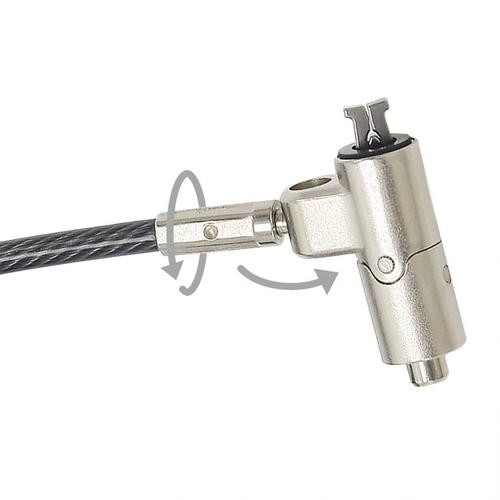 DICOTA D31886 kabelslot Zwart, Zilver 2 m