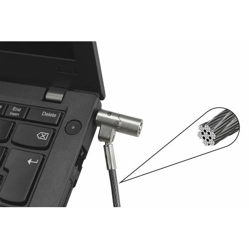 DICOTA D31886 kabelslot Zwart, Zilver 2 m