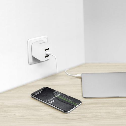 DICOTA D32069 oplader voor mobiele apparatuur Laptop, Smartphone Wit AC Snel opladen Binnen